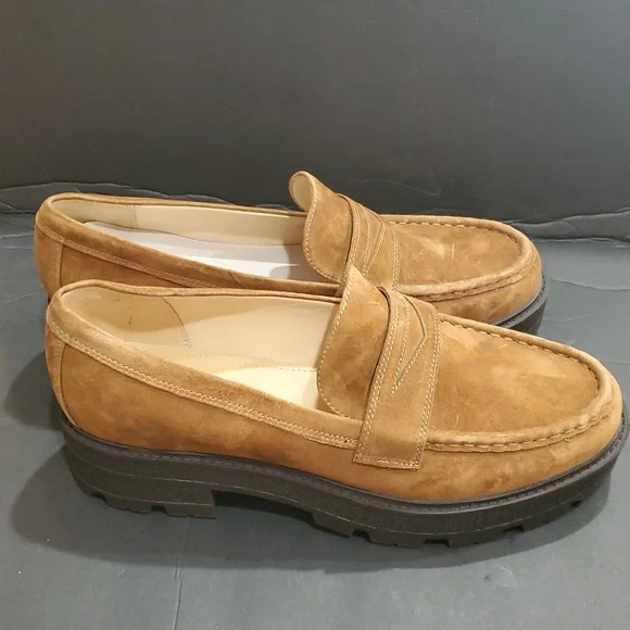 Nine West Keram‎ Light Brown Suede rugged sole Loafers size 12 brand new - Picture 4 of 5